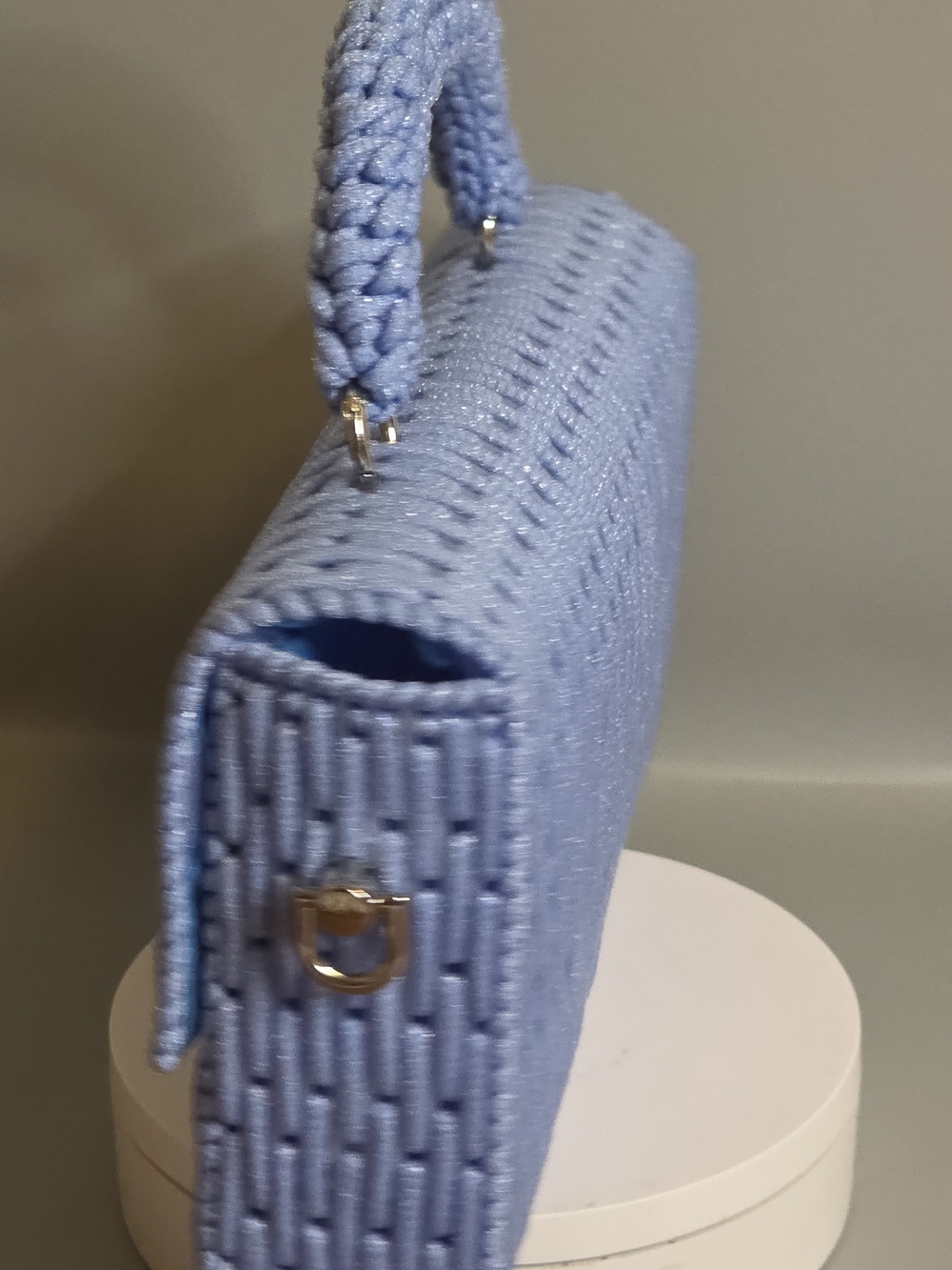 Lilac Woven Top-Handle Bag - Picture 3 of 3